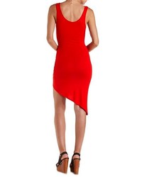 Charlotte Russe Ruched Asymmetrical Tank Dress