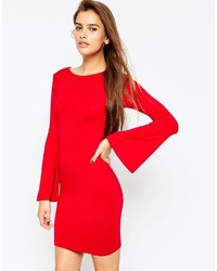 Asos Collection Body Conscious Dress With Flared Sleeve
