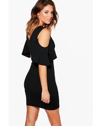 Boohoo Jo Cold Shoulder Bell Sleeved Bodycon Dress
