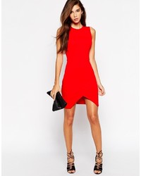 Asos Petite Asymmetric Sleeveless Body Conscious Dress