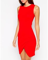 Asos Petite Asymmetric Sleeveless Body Conscious Dress