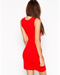 Asos Petite Asymmetric Sleeveless Body Conscious Dress