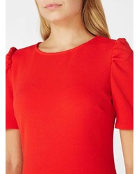 Dorothy Perkins Red Tuck Sleeve Bodycon Dress