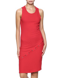 Red Haute Side Stitch Dress