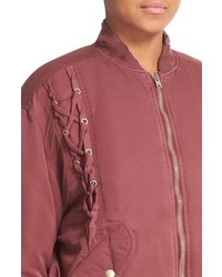 IRO Distressed Lace Up Bomber
