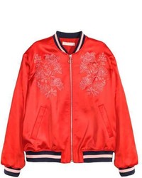 H&M Embroidered Bomber Jacket