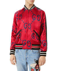 Gucci Ghost Bomber Jacket Red