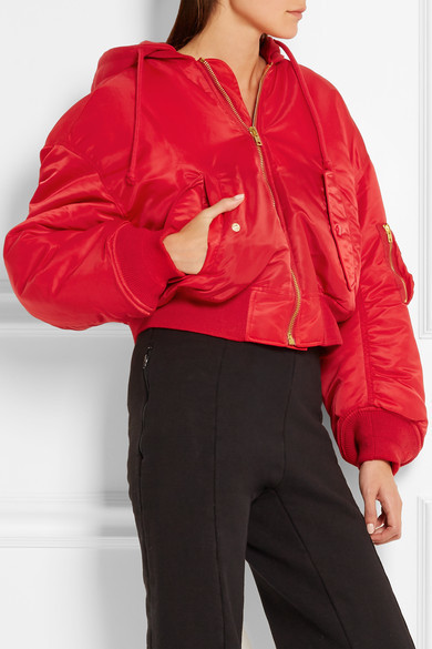 vetements red bomber jacket