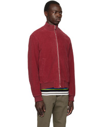 Ps By Paul Smith Red Patch Bomber Jacket