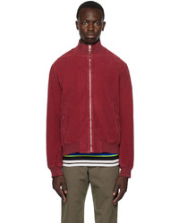Ps By Paul Smith Red Patch Bomber Jacket