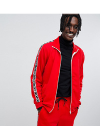 Pull&Bear Tracksuit Top In Red With