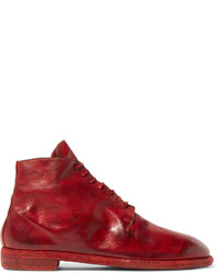 Guidi Textured Leather Lace Up Boots