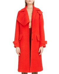 Red Boucle Coat