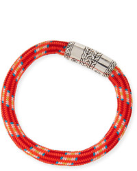John Hardy Classic Chain Multicolor Cord Bracelet Red