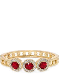 Monet Jewelry Monet Red Crystal Gold Tone Bangle Bracelet