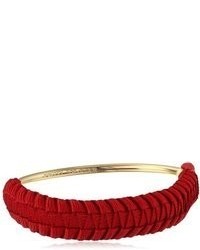 Sperry Top Sider Smooth Sailing Gold Tone And Red Woven Bangle Bracelet