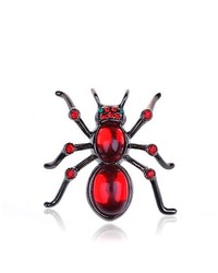 Alilang Polished Light Siam Ruby Red Crystal Rhinestone Ant Costume Jewelry Pin Brooch