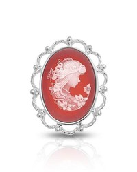 Bling Jewelry Sardonyx Color Cameo Pendant Wedgwood Influenced Brooch Pin Silver