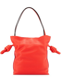 Loewe Flaco Small Knot Bucket Bag Red