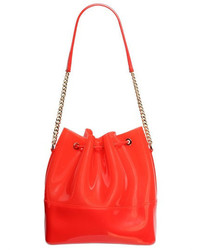 Kartell Pvc Bucket Bag With Metal Chain Detail