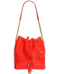 Kartell Pvc Bucket Bag With Metal Chain Detail