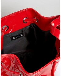 Monki Patent Bucket Bag