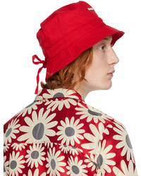 Jacquemus Red Le Bob Gadjo Bucket Hat