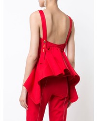 Rosie Assoulin Peplum Bustier Top