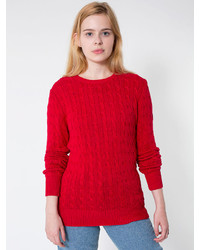 American Apparel Unisex Cable Knit Sweater