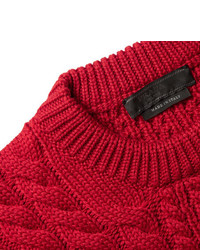 Prada Cable Knit Virgin Wool Sweater