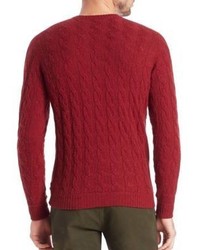 SLOWEAR Camel Hair Cable Knit Sweater