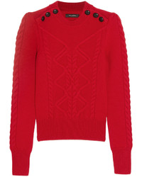 Isabel Marant Dustin Cable Knit Stretch Wool Sweater