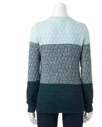 croft & barrow Essential Cable Knit Crewneck Sweater