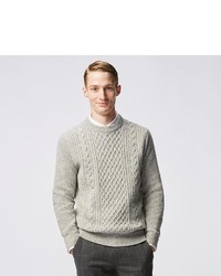 Heattech Cable Crewneck Sweater
