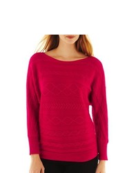 Liz Claiborne Long Sleeve Cable Sweater
