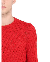 Neil Barrett Wool Cable Knit Sweater