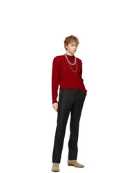 Johnlawrencesullivan Red Cable Knit Sweater