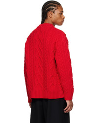 Dries Van Noten Red Crewneck Sweater
