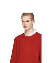 Gucci Red Gg Crewneck Sweater
