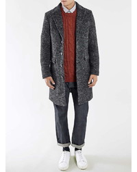 Topman Rust Wool Mix Cable Knit Sweater