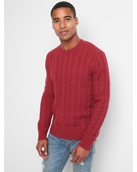 Gap Wool Cable Knit Crewneck Sweater