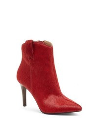 Red Calf Hair Ankle Boots