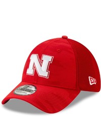 New Era Scarlet Nebraska Huskers Camo Neo Front 39thirty Flex Hat