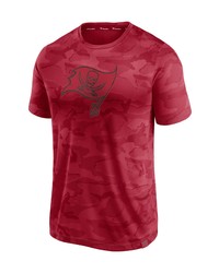 FANATICS Branded Red Tampa Bay Buccaneers Camo Jacquard T Shirt