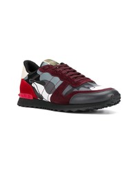 Valentino Panelled Camouflage Sneakers