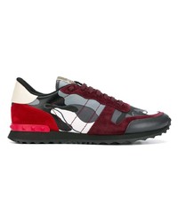 Valentino Panelled Camouflage Sneakers