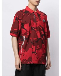 AAPE BY A BATHING APE Aape By A Bathing Ape Camouflage Print Short Sleeved Polo Shirt