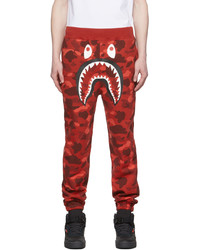 BAPE Red Camo Shark Lounge Pants