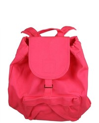 Baggu Hot Pink Recylced Cotton Canvas Drawstring Backpack