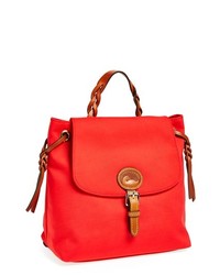 Dooney & Bourke Nylon Flap Backpack Red